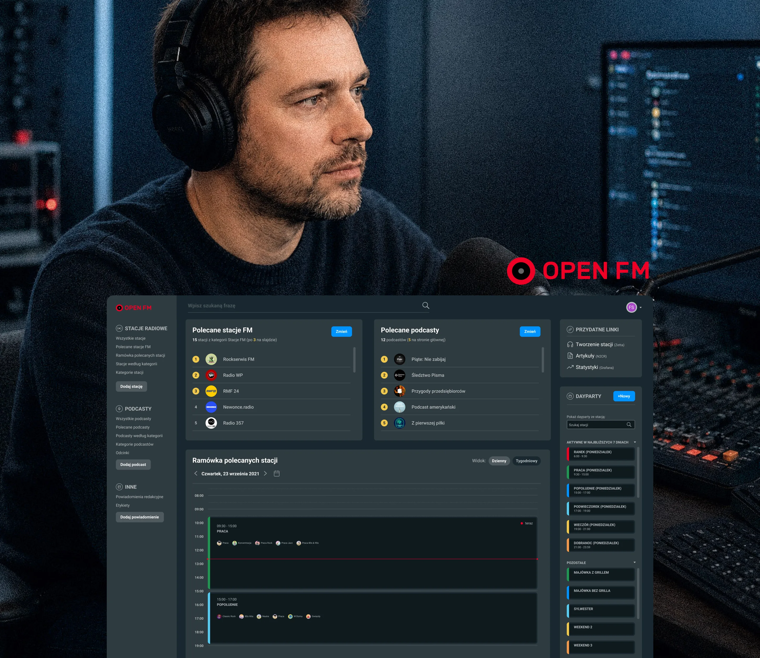 How an online radio got a new platform to run its broadcast, podcasts, and content – final design screens